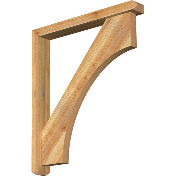 Ekena Millwork Westlake Craftsman Rough Sawn Bracket w/ Offset Brace, Western Red Cedar, 4"W x 30"D x 34"H BKT0402X30X34WTL04RWR - main